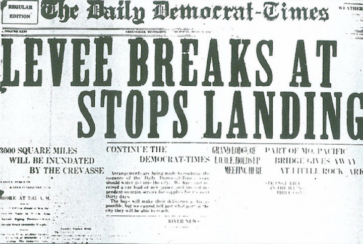 Led Zeppelin When The Levee Breaks newspaper
